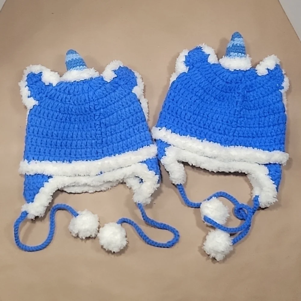 2 Chinese Dragon Crocheted Hats